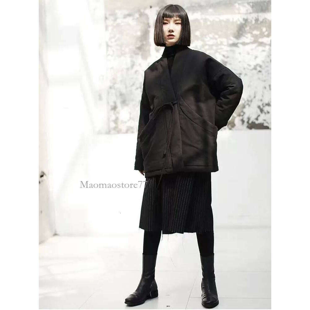 Autumn Winter Black Cotton Padded Oversized Vintage Loose Casual Jackets For Women Coats 2025 Clothes Woman Jacket Coat goose coat women