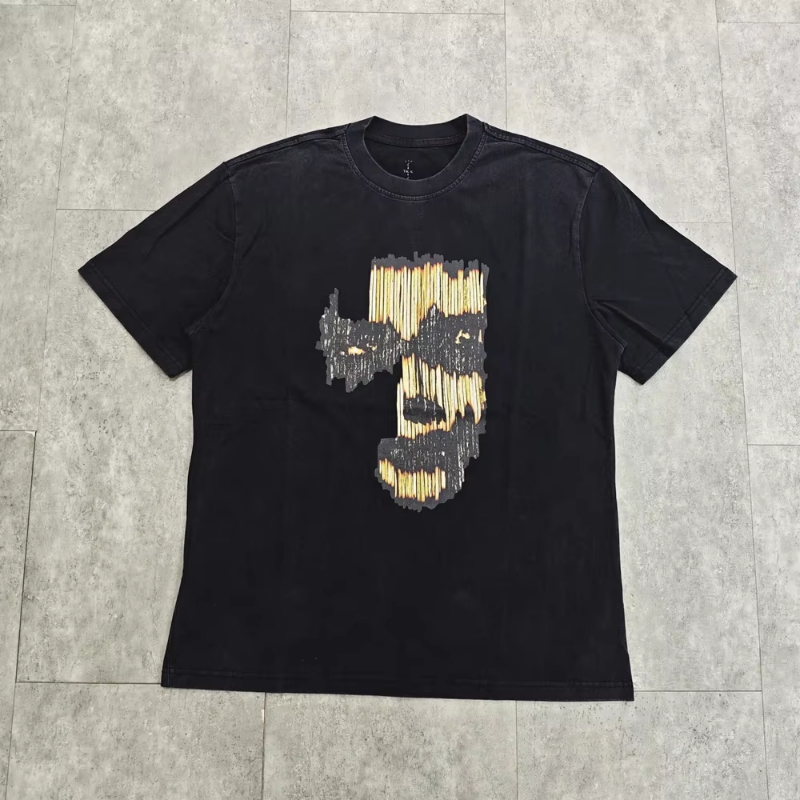 Streetwear FW26 Trend Tops Tee Men Clothing Graphics Print Vintage HipHop Fashion Casual T Shirt For Men