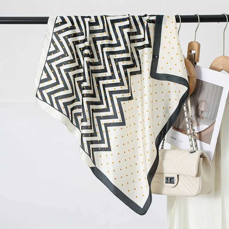 70cm Silk Square Scarf Wen Fashion Luxury Brand Satin Neck Tie Fa Hair Bandana kerchi Shawl Wrap Hijab EcharpeW251021