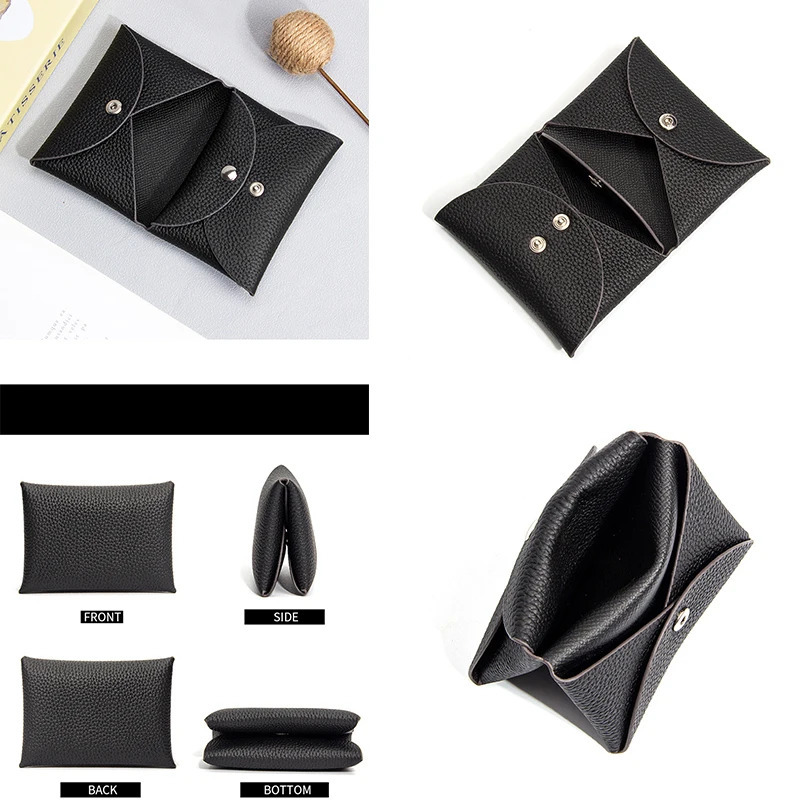 Cowhide Mini Envelope Card Bag Womens Business Card Holder Credit Cards Document Bag Coin Purse er Classic Card Bag 251013