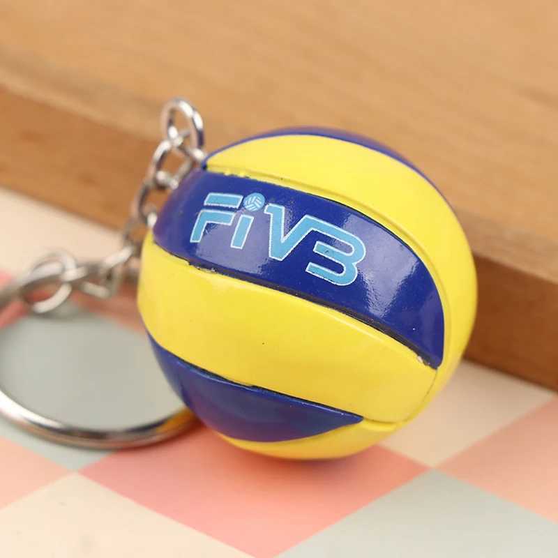 1xFashion PVC Volleyball Keychain Ornaments Business Volleyball Gifts Beach Ball Sport For Players Men Women Key Chain Gift 2024 J251121