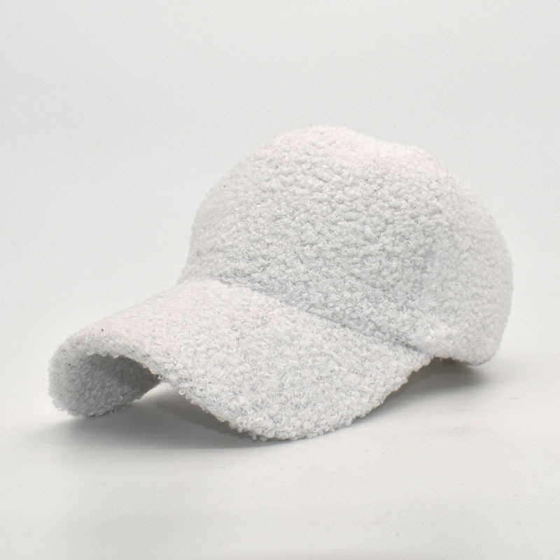 Baseball Cap Womens Cashmere Cap Autumn and Winter Solid Color Warm Hat Mens Couple Hat H251020