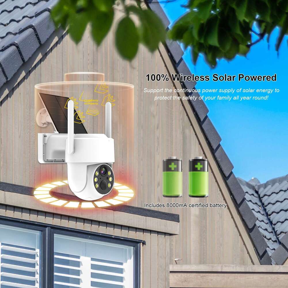 10inch Screen NVR Wireless Surveillance Kit Solar Low Power Smart Camera 2