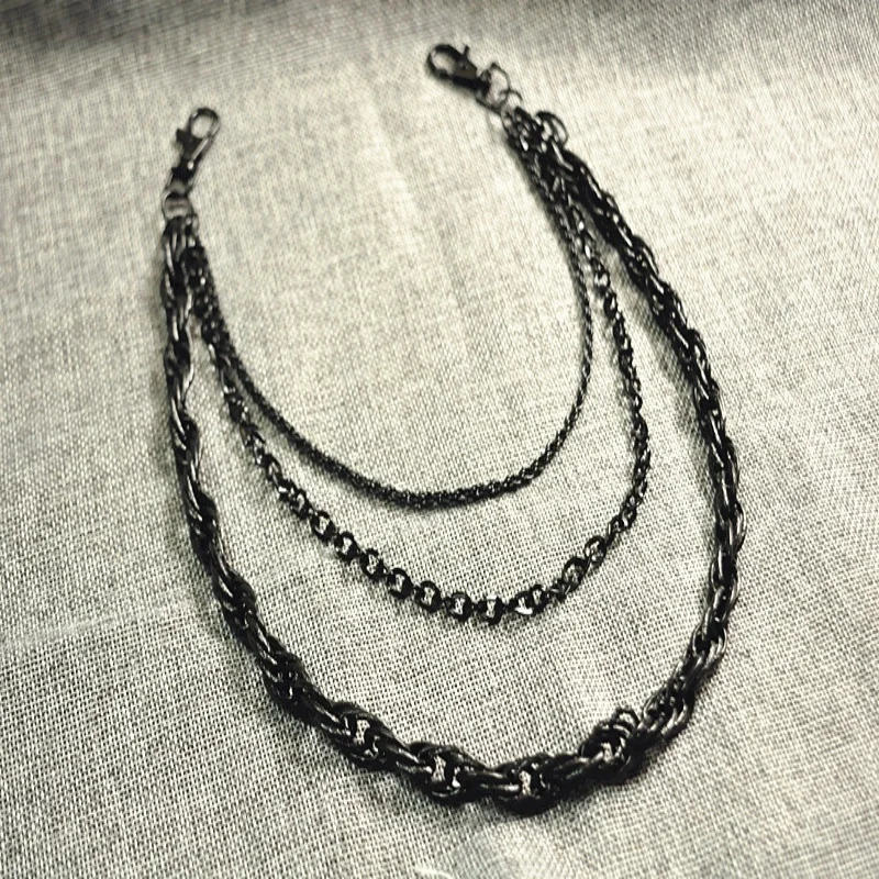 product Punk Style men trendy Pants chain three layers chain Rock and roll Street Dance accessory 251021