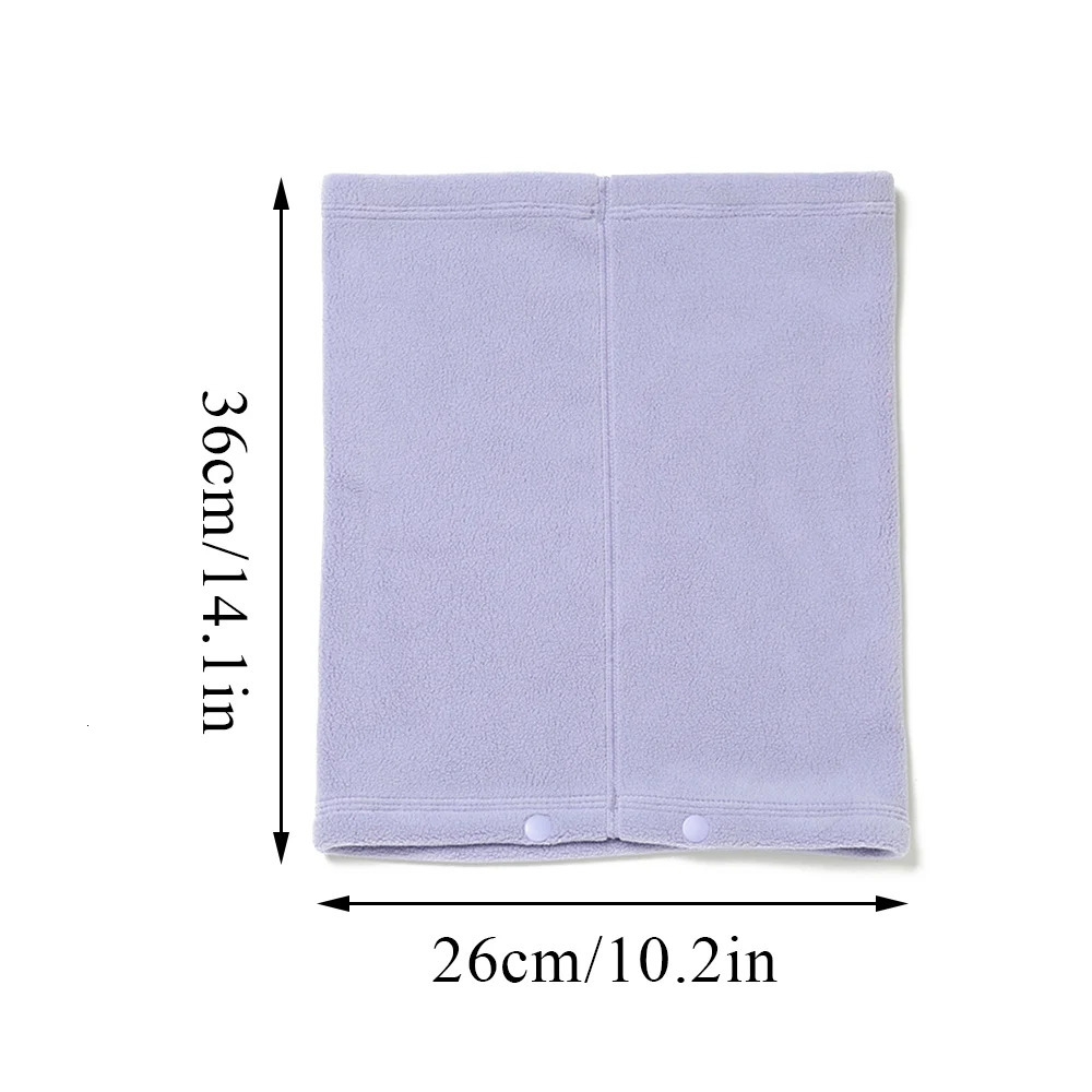 Head Neck Wrap Neckerchief Plush Lined Neck Warmer Pullover Scarves Fleece Button Scarf Winter Scarf Woman 251021