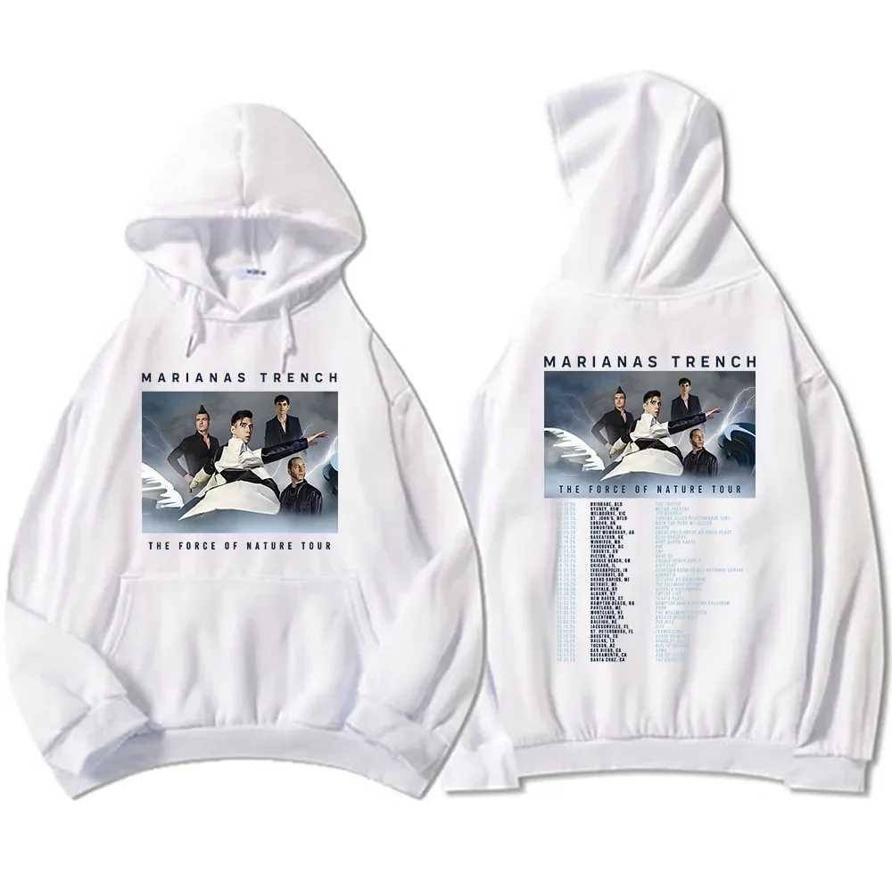 THE FORCE OF NATURE TOUR 2025 Hoodies MARIANAS TRENCH Rock Band Sweatshirt Long Sleeve Autumn Men Sudaderas Fleece Casual Hoody J251021