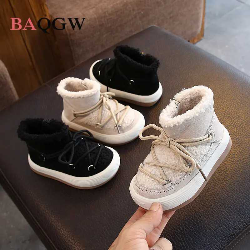 Children Warm Snow Boots Girl Princess Plush Thicked Toddler Shoes 16 Yeares Old Girls Soft Comfortable Casual Zipper Boots W251021