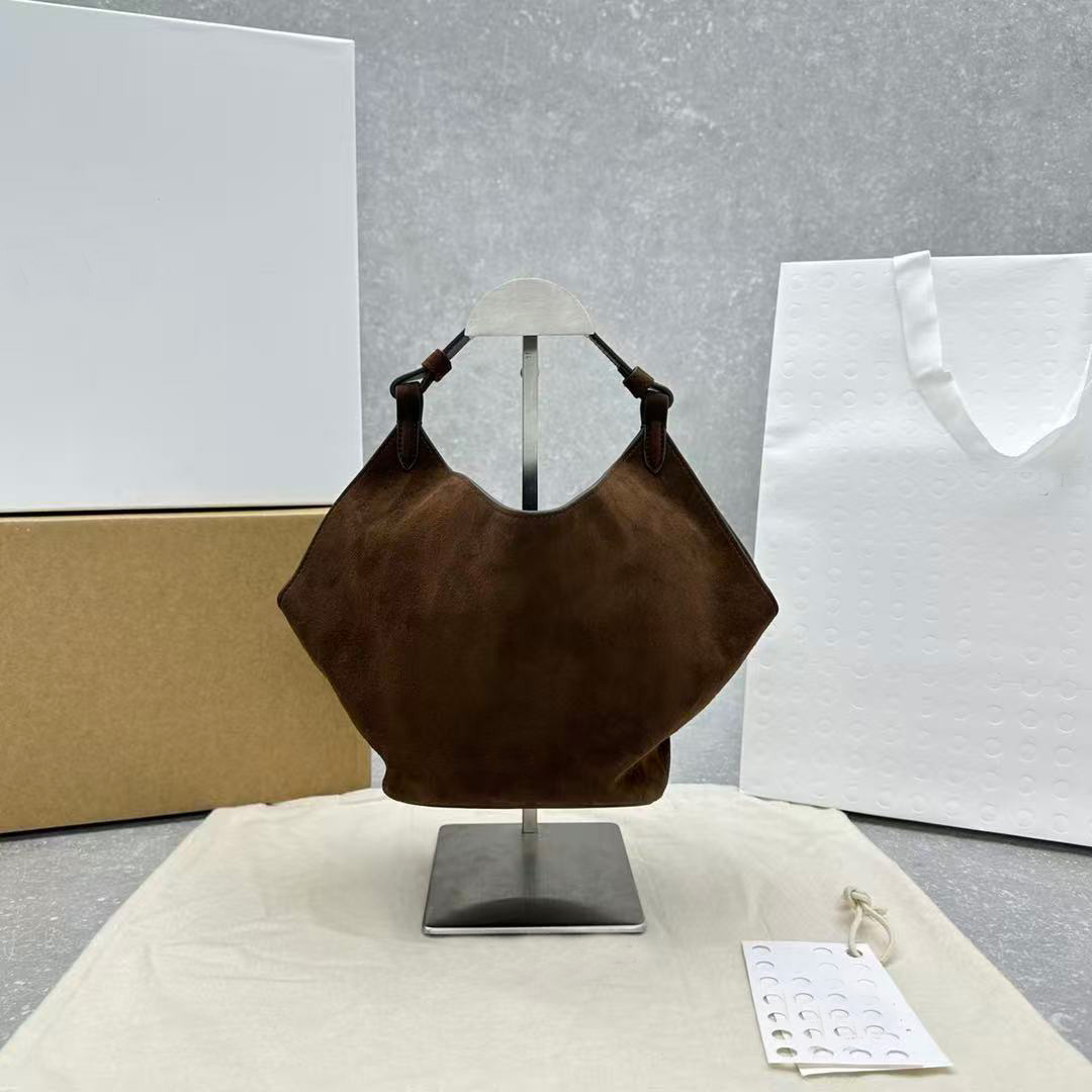 10A mirror Khaite Suede the Medium Lotus Tote Designer Bag for Women Luxurys Handbag Clutch Dumpling Crossbody Travel Fashion Raffias Cowhide Shoulder Shop Bags