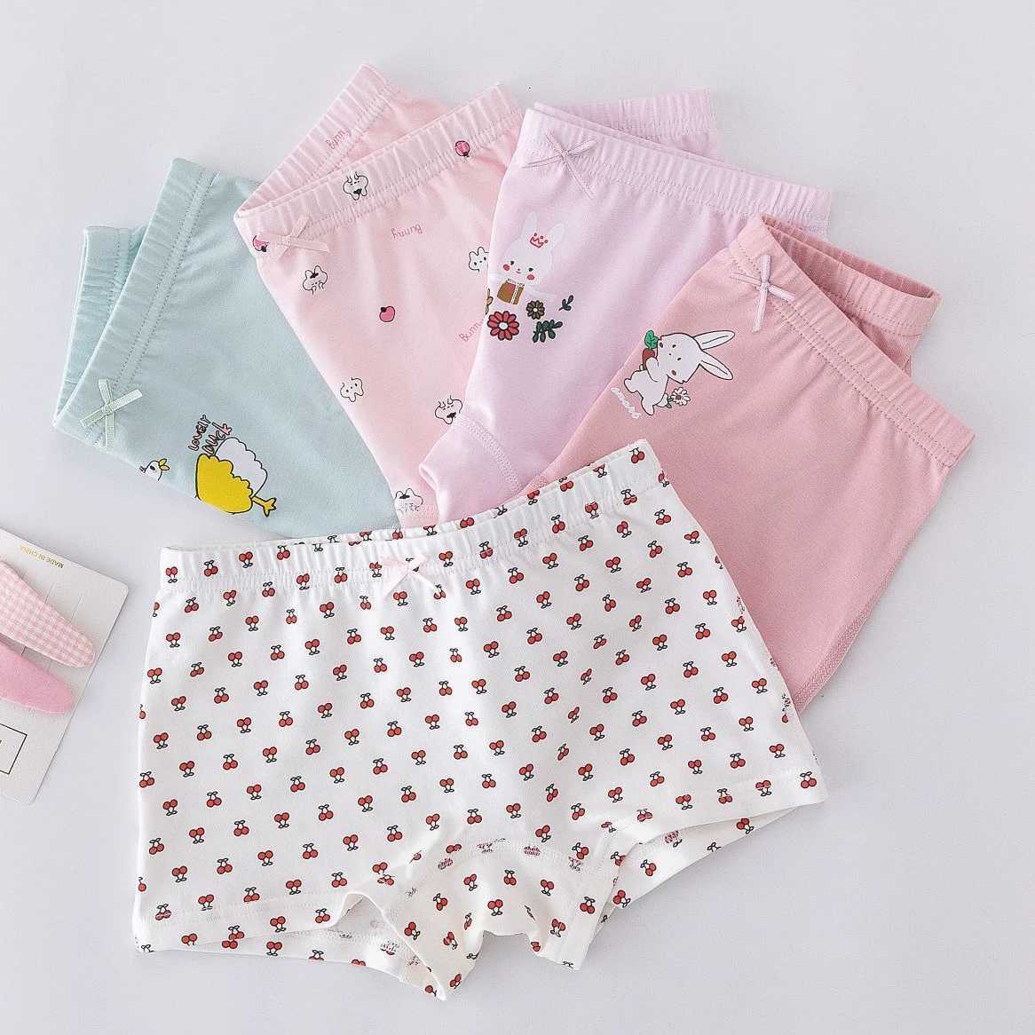 Girls underwear cotton boxer shorts girls boxer shorts cotton cartoon shorts for children 5pack J251021