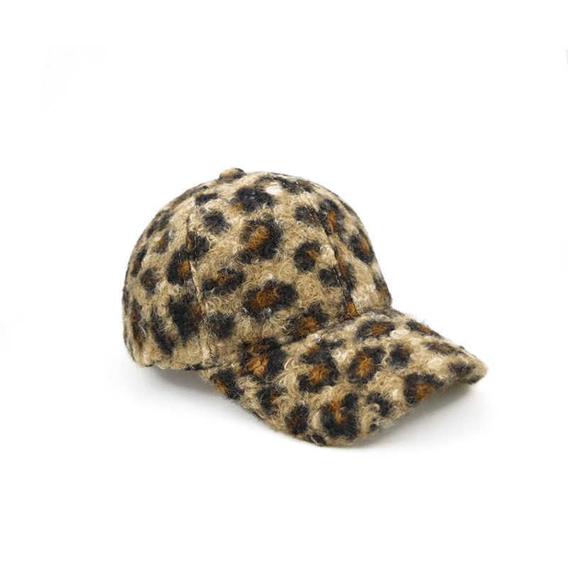 New Autumn Winter Hat Terry Leopard Print Warm Baseball Cap Casual Versatile Street Style Fashion Baseball Cap H251020