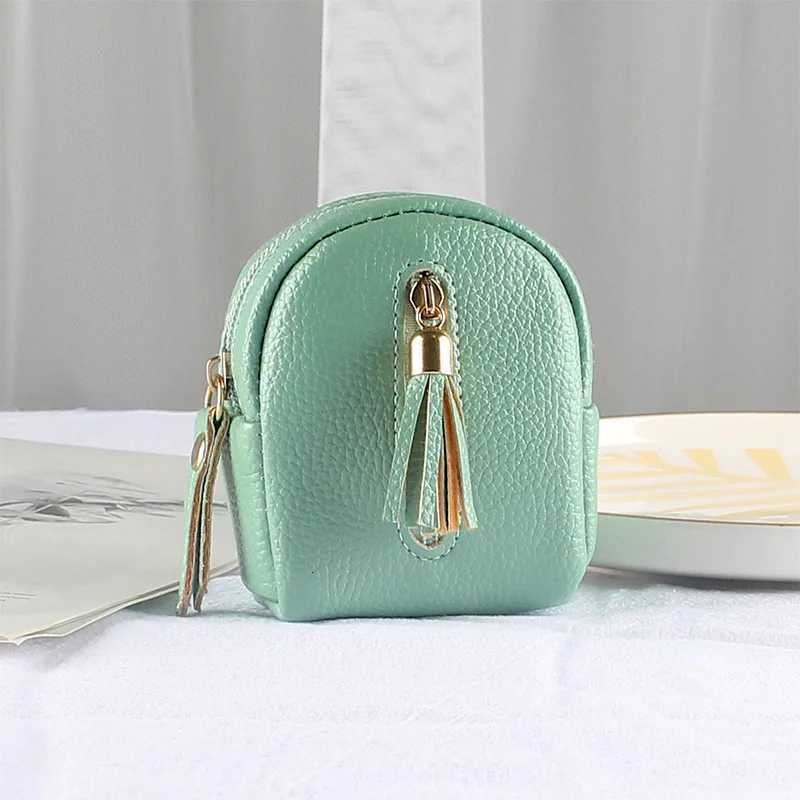 Fashion Mini Women Key Bag PU Leather Solid Color Keychain Hasp Small Key Organizer Luxury Cute Coin Purse Key Holder Wallet Key W251021