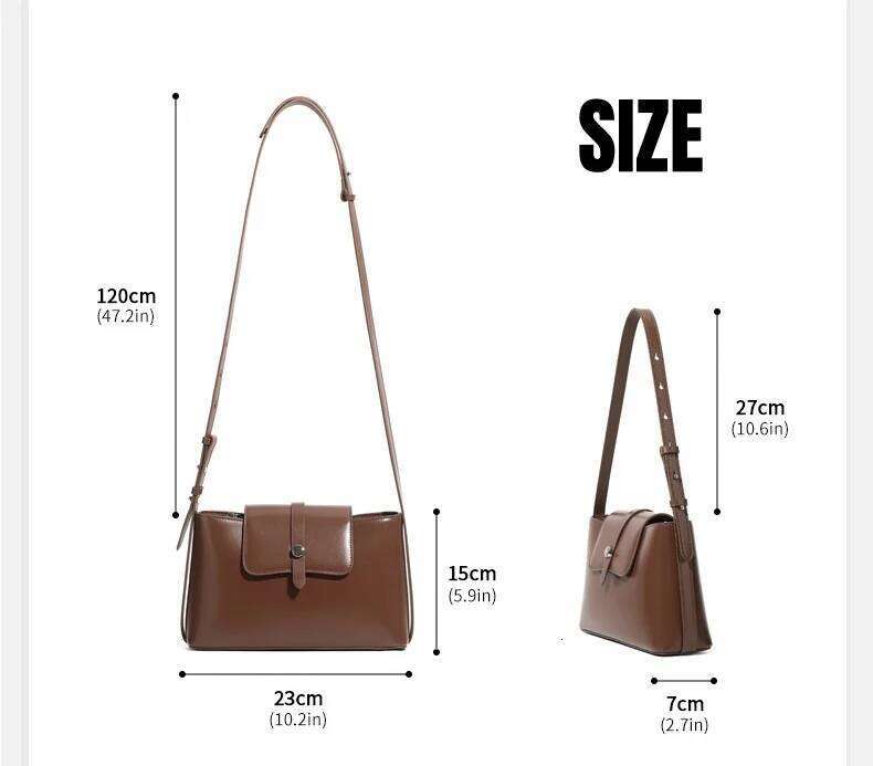 Underarm Women's Genuine Leather-Feel Shoulder Fashionable Versatile Crossbody Bag Soft 251021