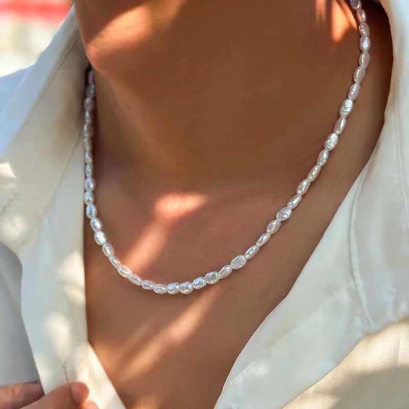 New Fashion Simple Imitation Pearl Choker Necklace for Women Vintage Elegant Beaded Temperament Necklace Wedding Party Jewelry1 D251021