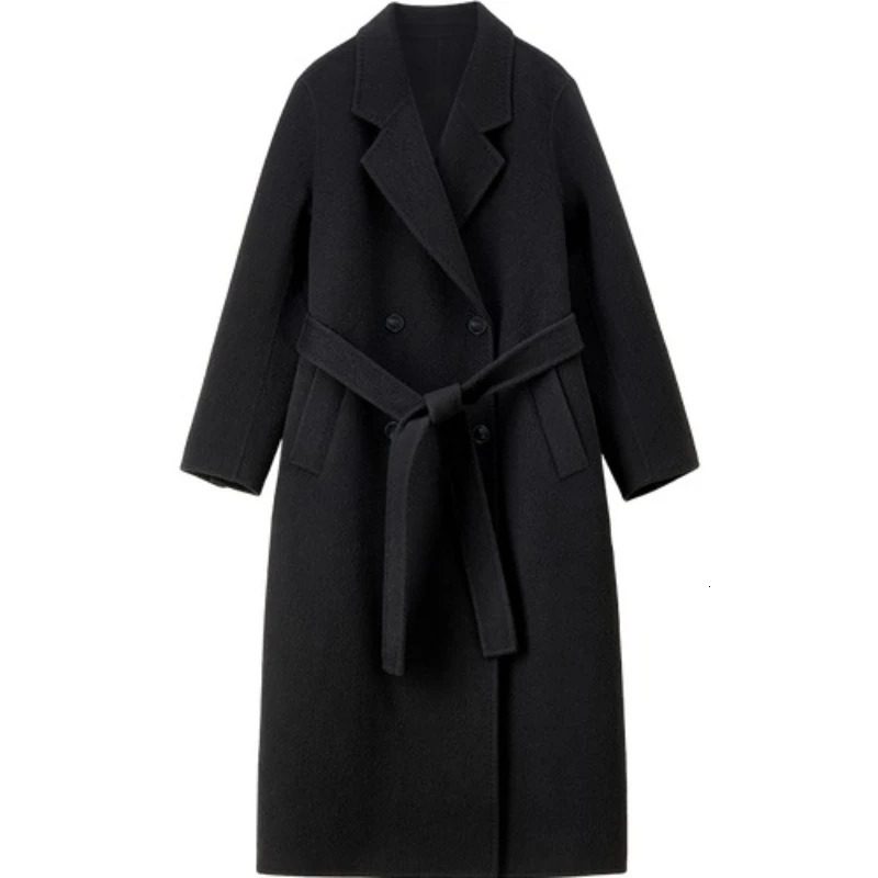 SENTUBILA Womens Long Doublesided Woolen Coats Winter Loose Sleeve Jackets Fashion Overcoats Office Lady W54OA8782 251013