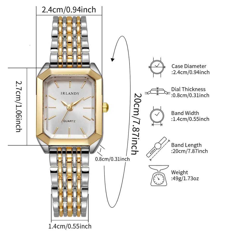 Fashion Rectangle Women es Steel Str Ladies Quartz Wrist Reloj Mujer Girls Clock GiftWithout BoxXJ251021