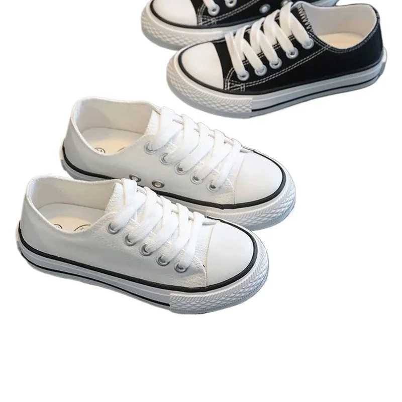 Kids Canvas Shoes 2024 Summer Unisex Breathable Sneakers for Boys Girls Casual White Shoes Lightweight Comfortable W251021