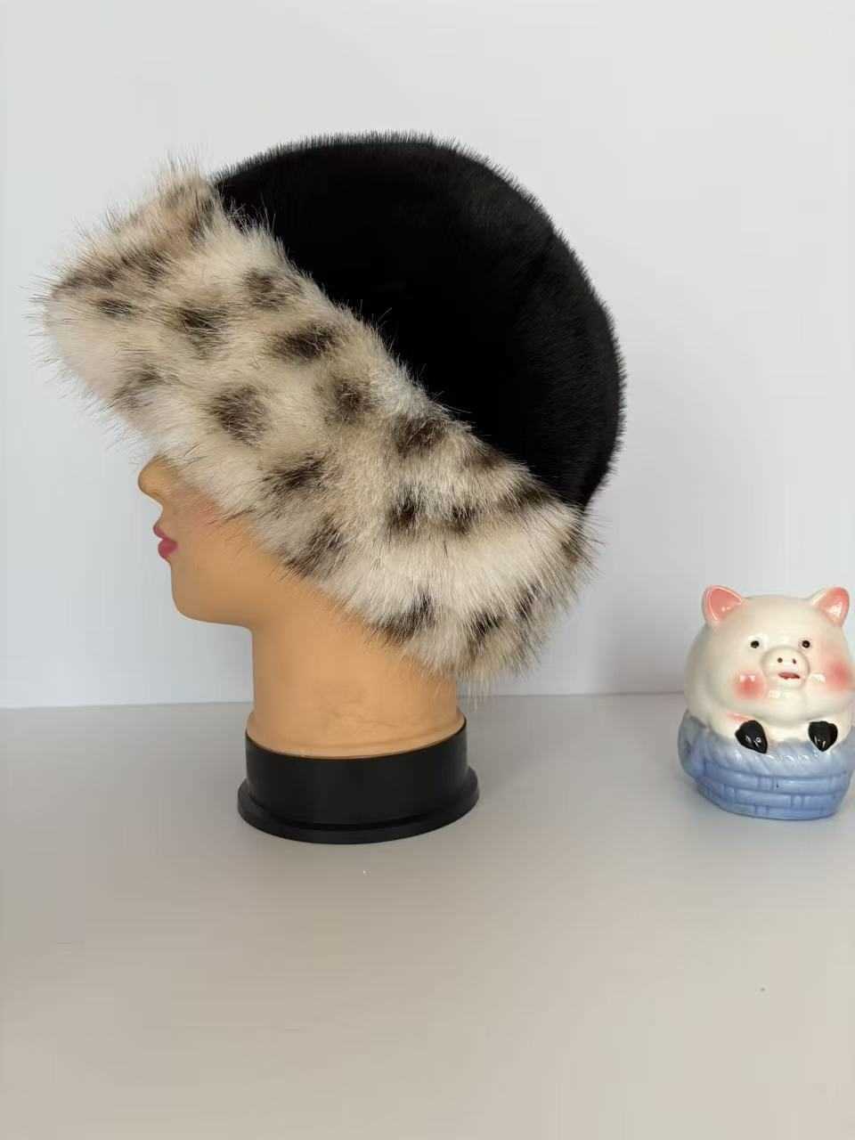 Winter Plush Fisherman Hat Warm Ear Protection Bucket Hat Hat Slimming Coldproof Hat for Women H251020