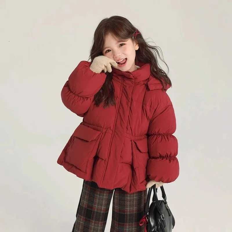 Girls Thickened Down Jacket Winter Coat Korean Style Thickened Cotton Padded Jacket for Kids 120160cm Warm Stylish Kids WearT251021
