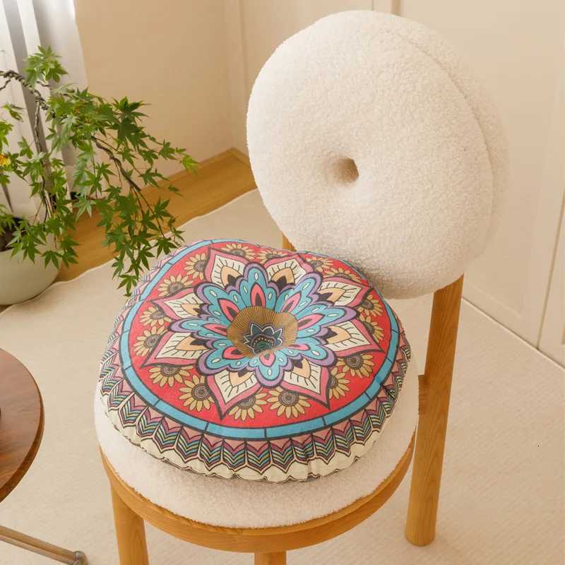 Bohemia Cotton Linen Chair Cushion Geometric Cotton And Hemp Round Chair Cushion Yoga Meditation Floor Mat Sofa Pillow Cushion X251021