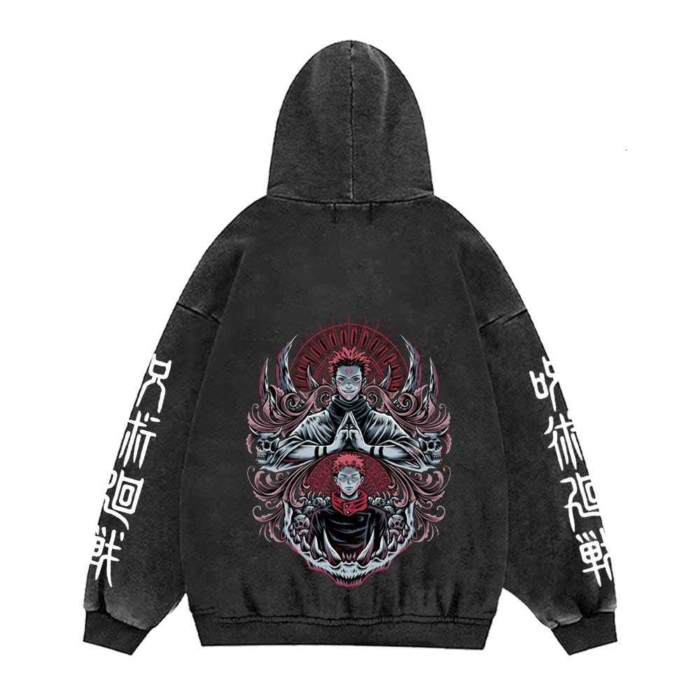 Jujutsu Kaisen Anime Hoodies Men Women 100Cotton Toji Gothic Manga Sweatshirts Vintage Casual Pullover Fashion Streetwear Daily W251021