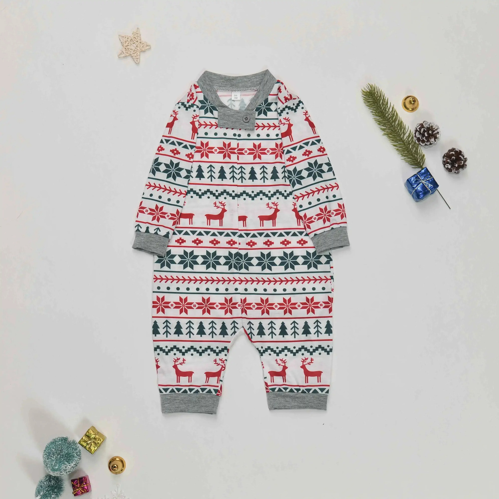 Family Christmas Matching Pajamas Set Years Clothes Parentchild 2 Pieces Suit Homewear Baby Romper Soft Cute Pjs Xmas Look 251021