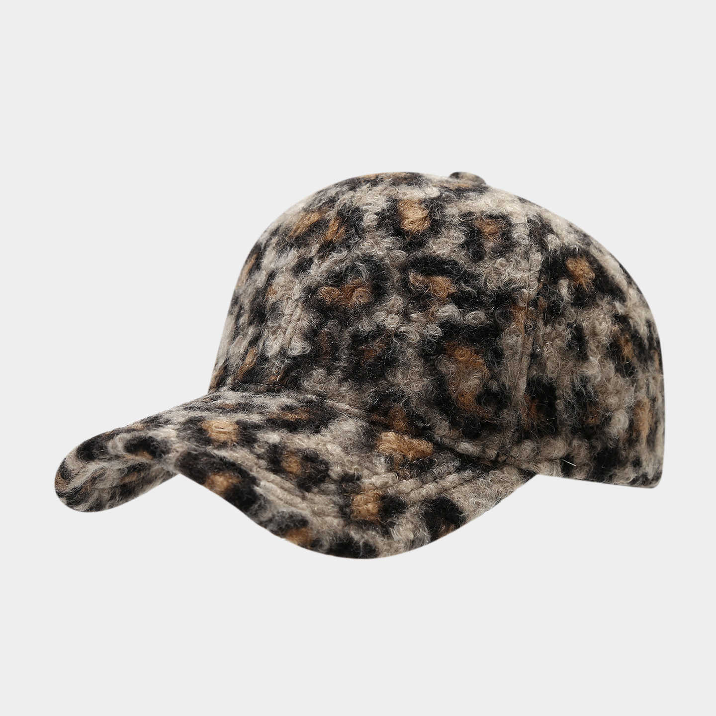 Autumn Winter New Hat Women Leopard Print Hard Top Baseball Cap Outdoor Warm Sun Protection Sunshade Cap Duckbill Cap H251020