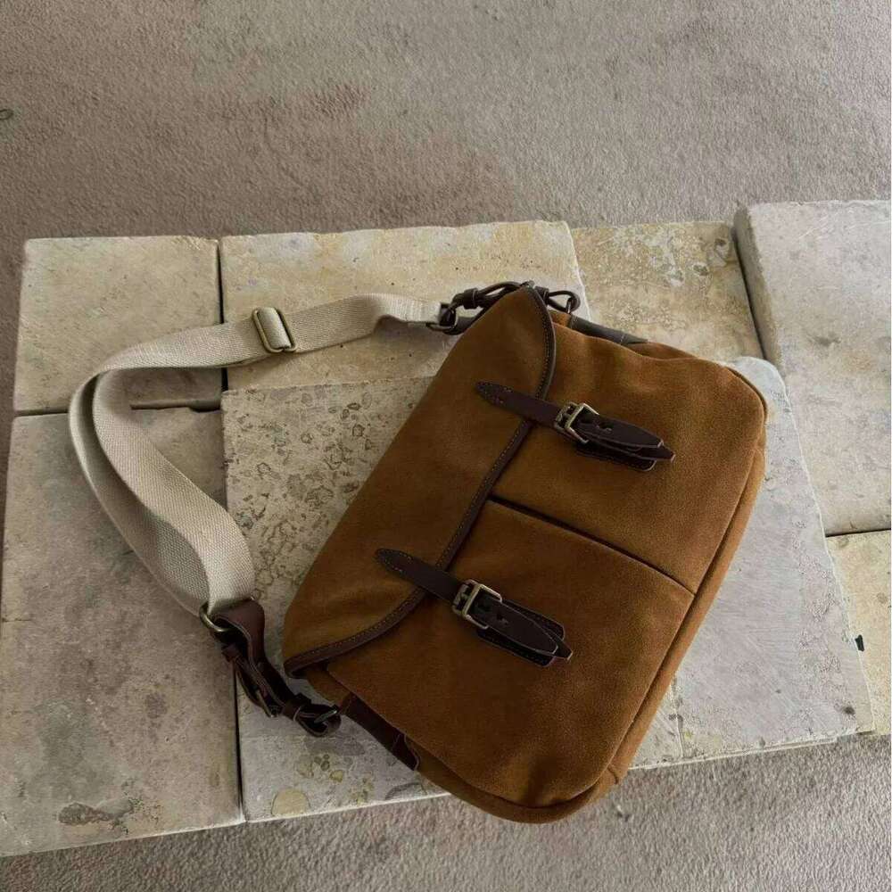 Suede Vintage Postman Autumn Winter New Niche Design Multi-Pocket College Y2k Fashion Women's One-Shoulder Crossbody Bag Suotong1021