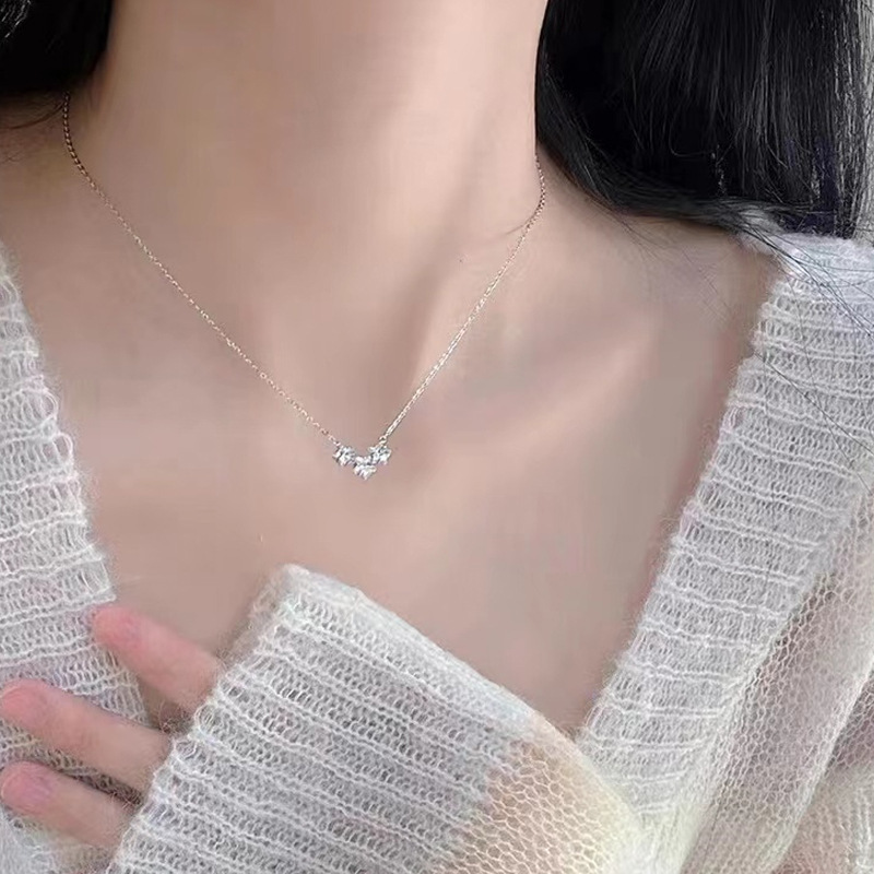 Designer necklace Fashionable gold-plated necklace, women's zircon shell collarbone chain Necklace for women free shipping Valentine's Day g