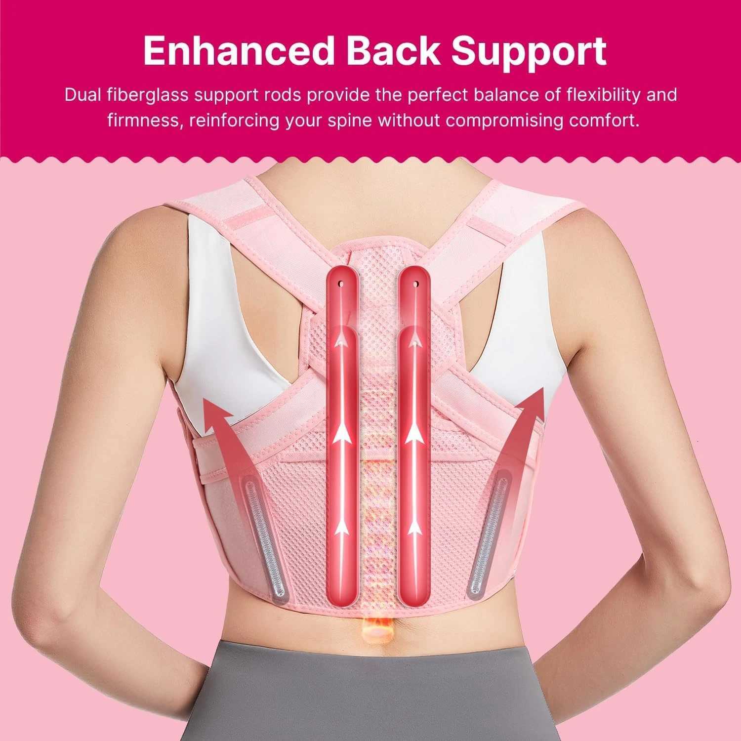 Back Brace Posture Corrector for Women and Men Shoulder Straightener Adjustable Lightweight Upper Back Brace for Neck Shoulder1 D251021
