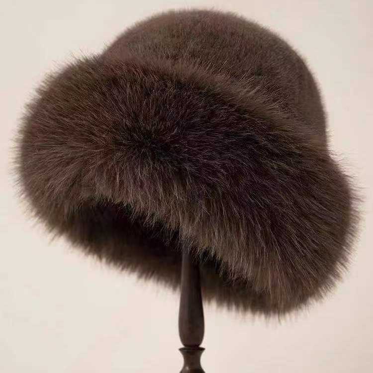 New Hat Autumn Winter Thickened Furry Imitation Mink Warm Hat Ear Protection Versatile Fashion H251020