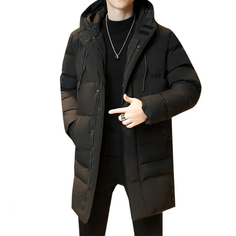 Windbreak Hooded Parkas Male Padded Long Jacket Parkas Men Casual Korean Style Parkas Men Wind Breaker Outdoor Snow Jacket 251021
