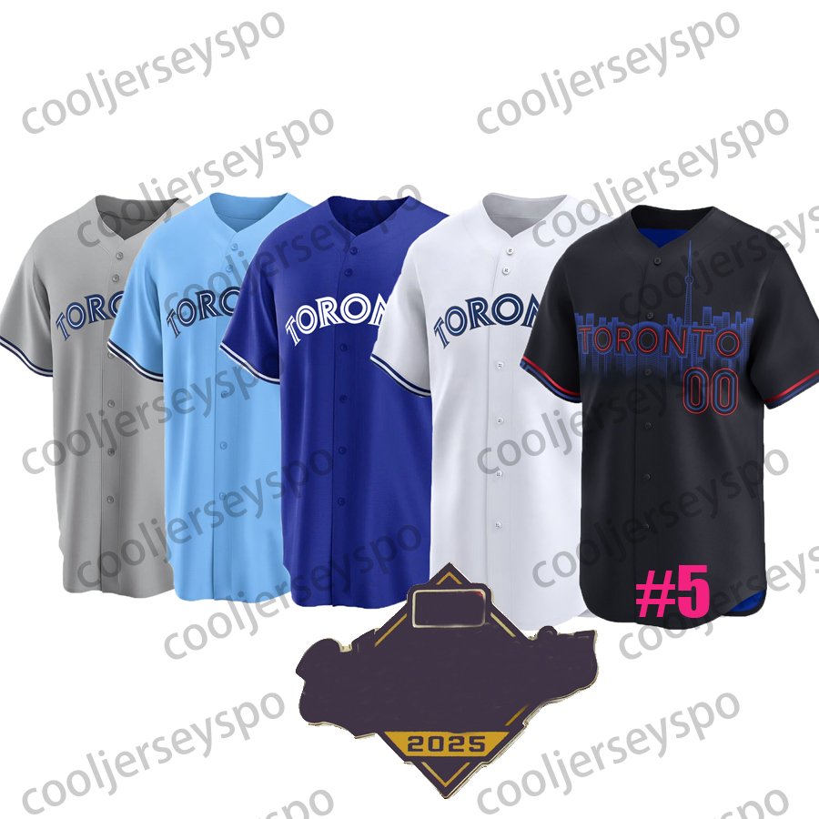 Custom 27 Vladimir Guerrero Jr. 2025 World Series Baseball Jersey Bo Bichette George Springer Alejandro Kirk Davis Nathan Lukes Schneider Stitched Num