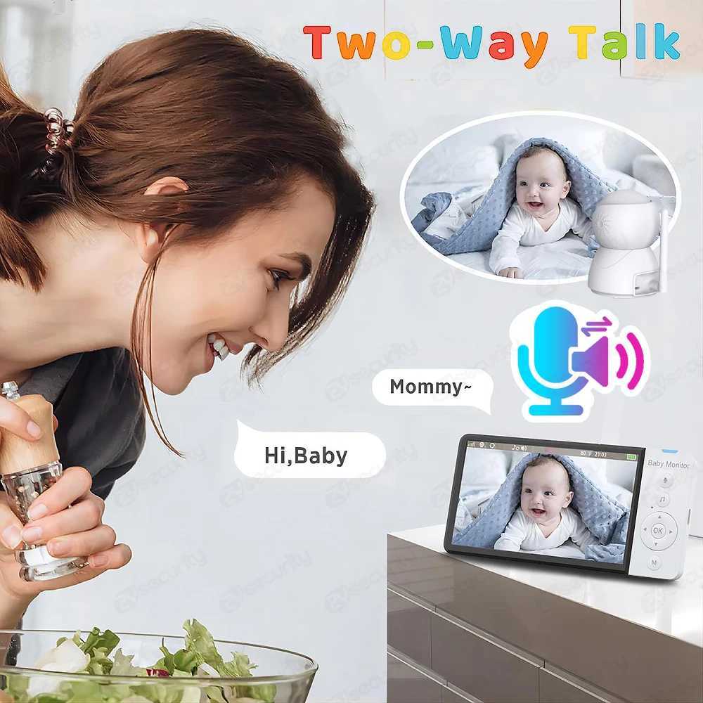 5IPS Screen PanTiltZoom Camera Video Baby Monitor with 30Hour Battery 2Way Talk Night Vision Temperature Lullabies SD Card J251121