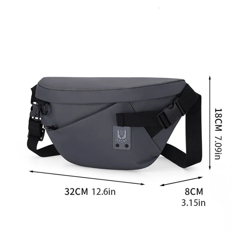 Mens large capacity waist bag foldable lightweight perfect for outdoor hiking commuting and sports bags 251014
