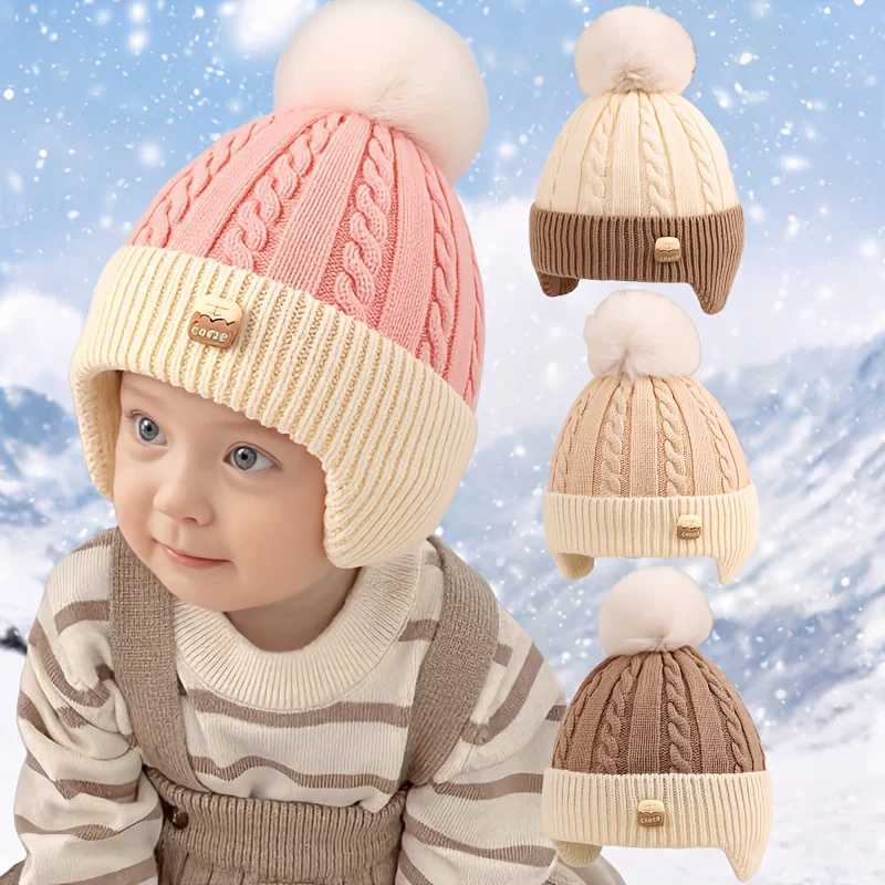 1 Baby AutumnWinter Warm Cute Hat Boys and Girls Baby Thick Fashion Bean Hat Super Cute Knitted Hat Perfect Gift for Babies J251021