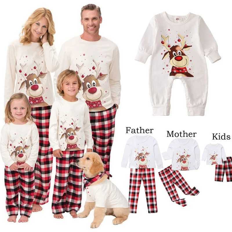 Family matching Christmas pajama set Couplechild pajama top pants Christmas pajama baby jumpsuit pet dog clothes L2510211UU7