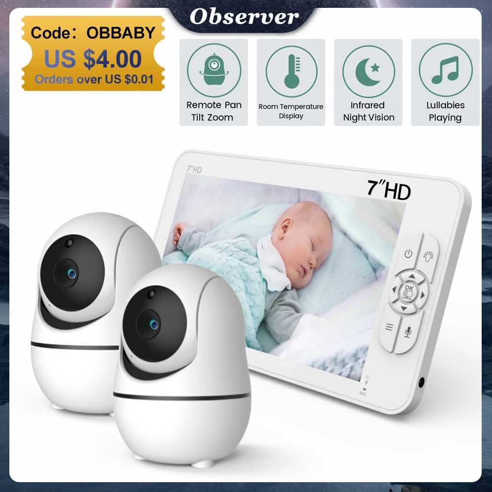 70 Inch Video Baby Monitor with 2pcs Cameras HD Split Screen Pan Tilt 4X Zoom 2 Way Audio 4000mAh Battery IR Babysitter SM70 J251121