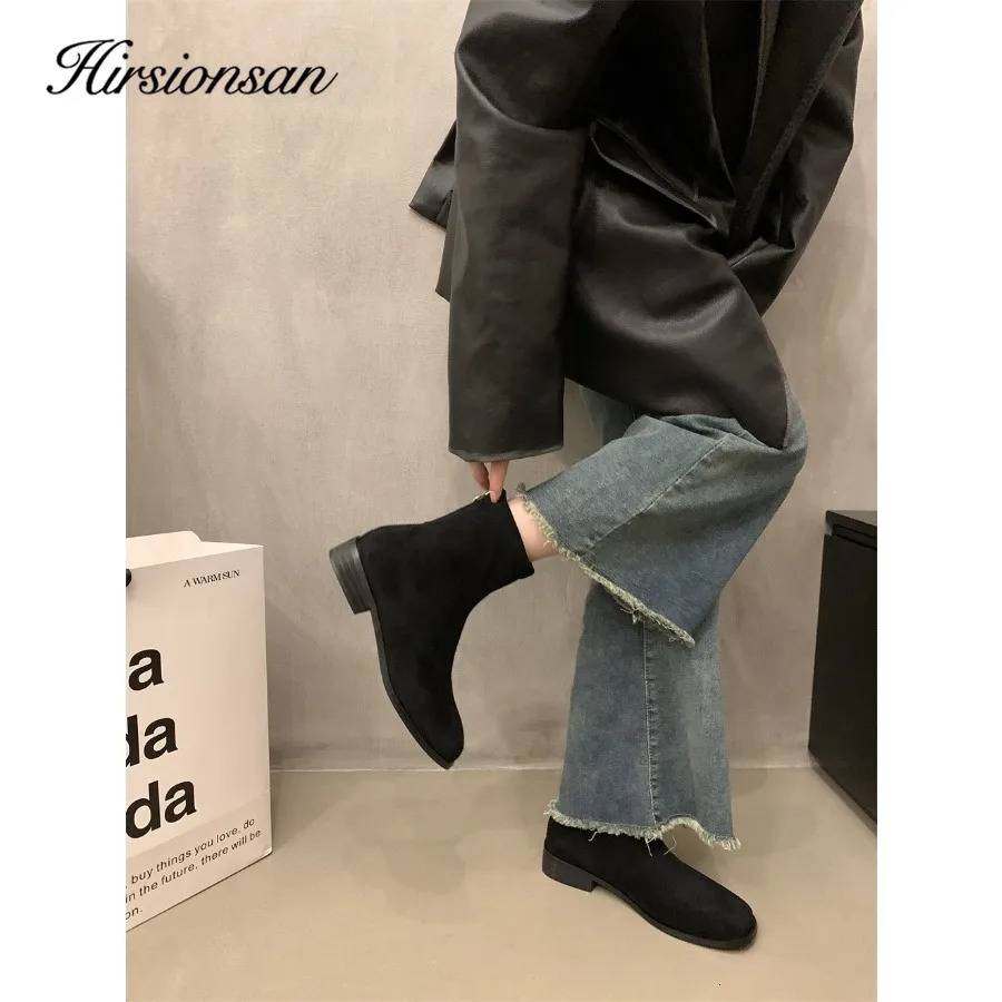 Hirsionsan Autumn Winter Women Ankle Boots Platform Zip Up Casual Shoes Retro Oxfords Female Waterproof Thick Boots Footwear 251021