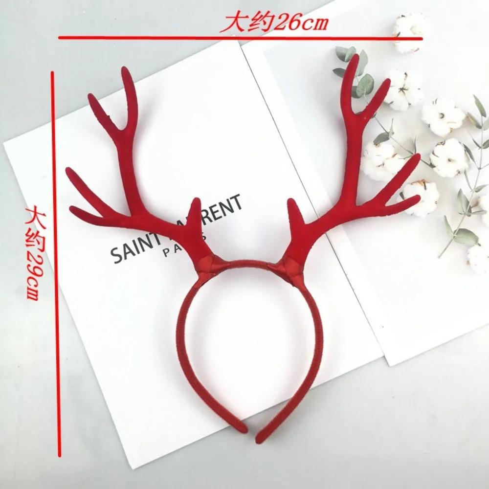 Christmas Gift Antler Flocked Deer Branch Headband Multipurpose Antler Headband Lovely Xmas Antler Headband Funny Xmas Headwear 251021