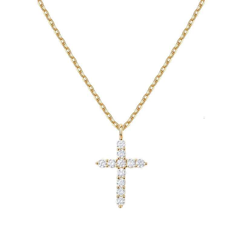 Necklace Designer luxury pendant necklace for Women men Copper plated with 18K gold cross High-end Unique Festival gift