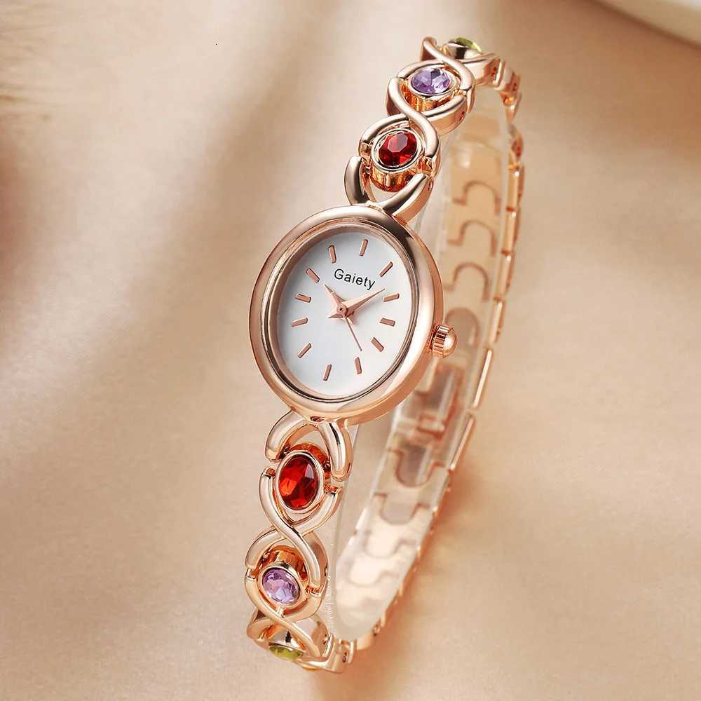 Ladies Fashion Casual Luxury Rhinestone Elegant Temperament Line Scale Retro Oval Dial Quartz Suitable for Daily WearXJ251021
