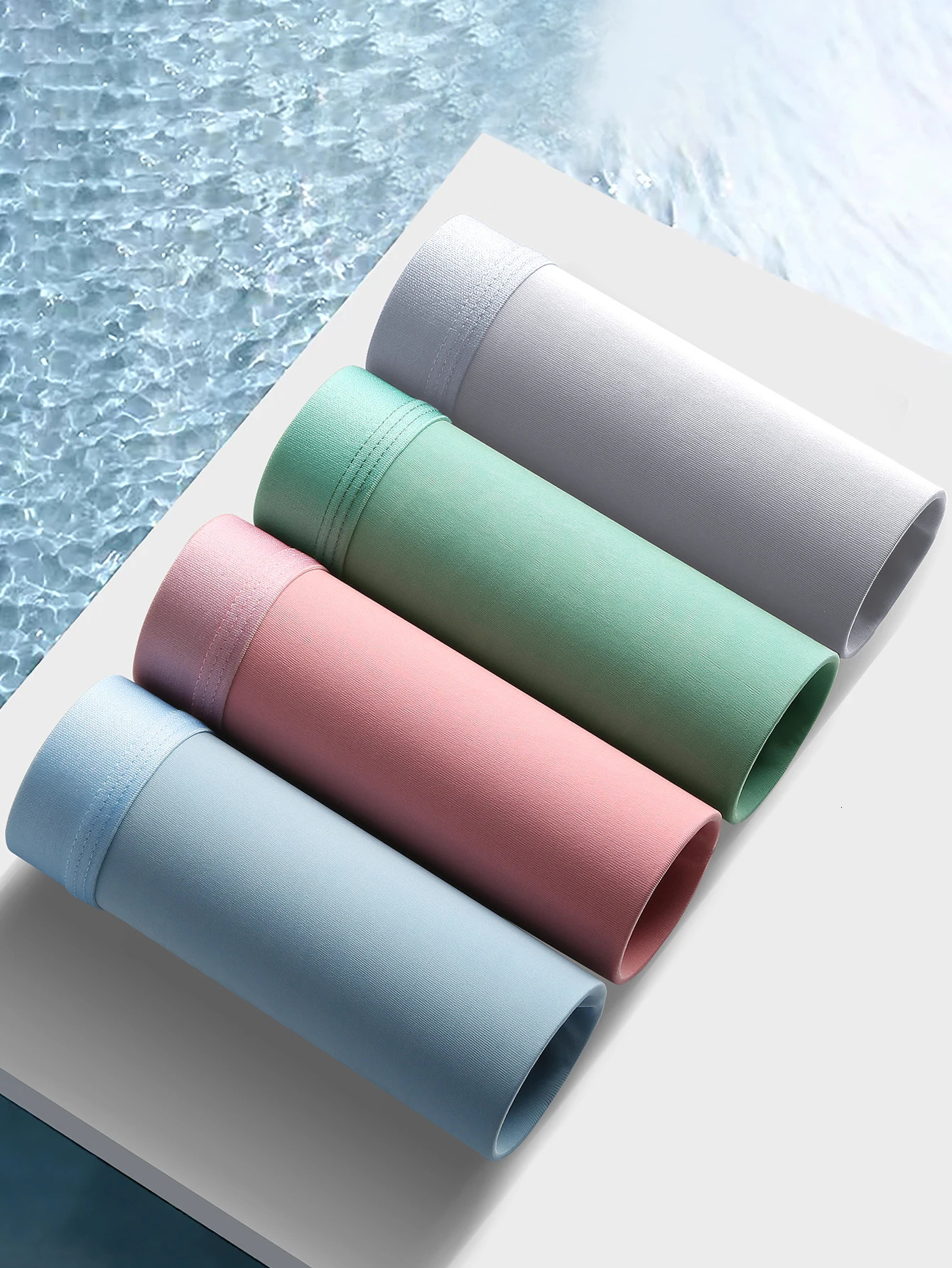 4Pcs Mens Underwear Ice Silk Breathable Soft Mens Pants Fashion Personality Sports Fitness Casual Mens Boxers Briefs 251021