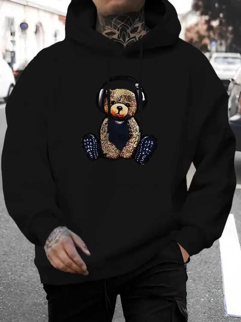 The new mens sweatshirt for Spring and Autumn 2025 is comfortable soft casual and fashionable featuring bear prints W251021