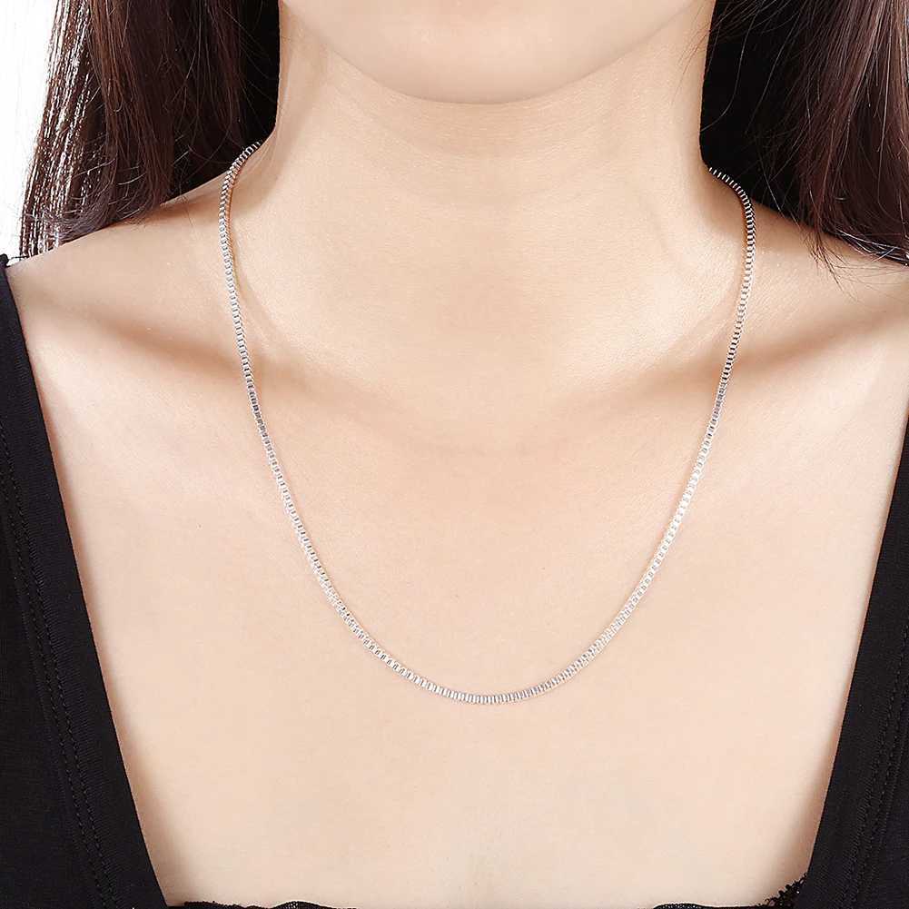Hot 925 Sterling Silver Necklace 1624 inches fine 2MM Box chain For man Women high quality Fashion party Jewelry GiftsXJ251018