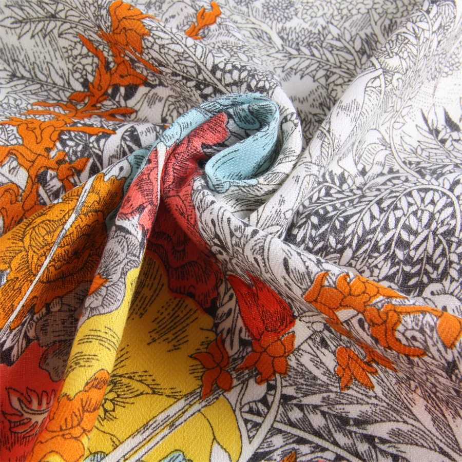 135CM Tropical Rain Forest Cashmere Silk Scarf Designer Luxury Pashmina Shawls for Wen Square Hand Rold Edges Sto BlanketW251021