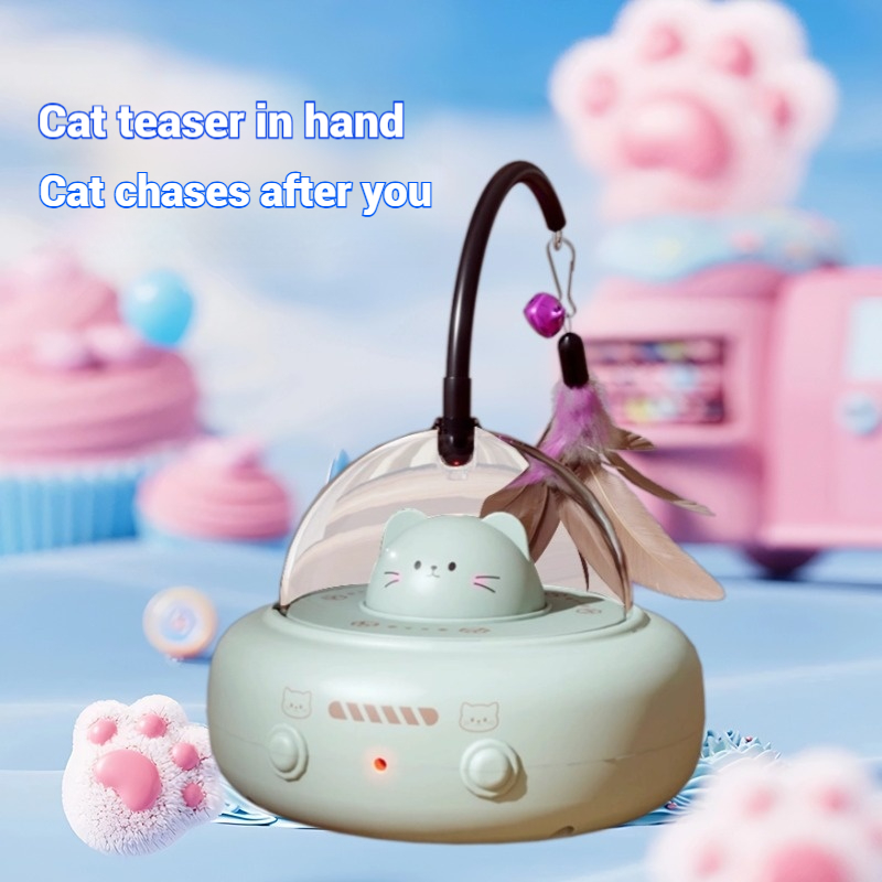 Smart Cat Toy: Self-Entertaining Feather Toy for Lazy Cat Owners