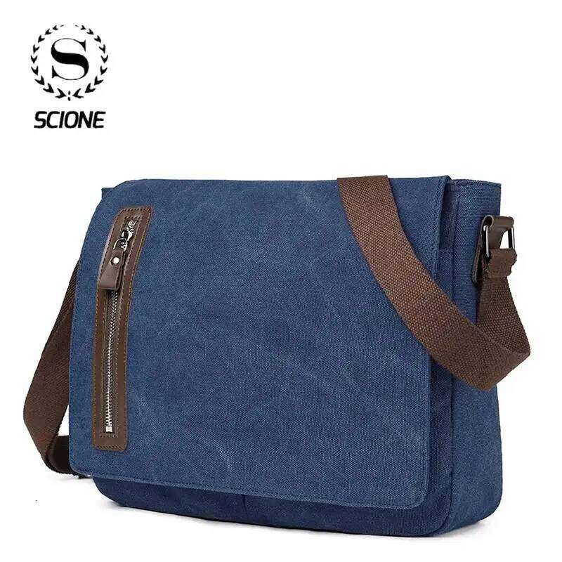 Designer Luxury Messenger Bag Men Shoulder Canvas Business Retro Crossbody Vintage Pack Casual Trip Office Portable Travel Fashion Bags Y A