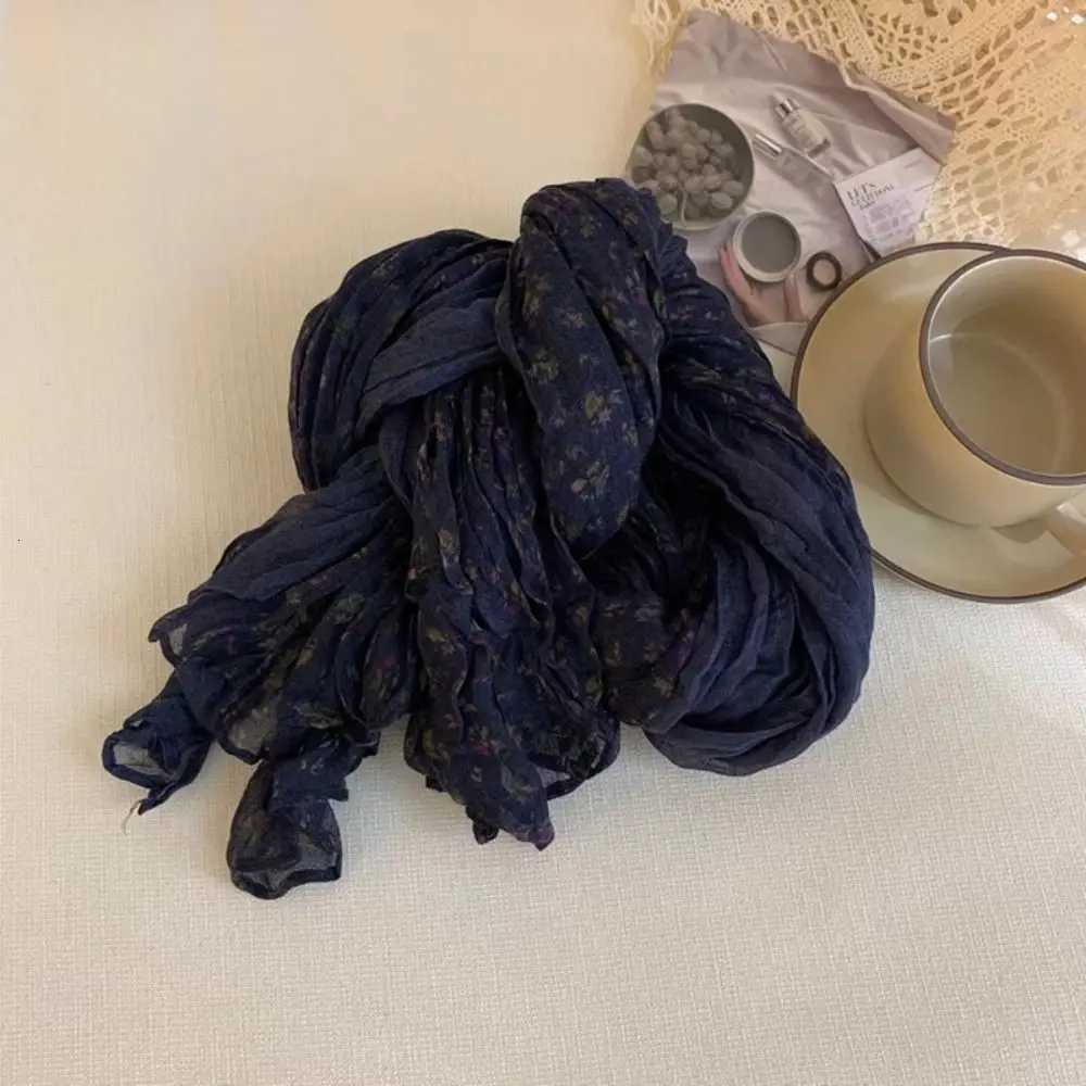 Fashion Autumn Winter Cotton Linen Scarf Vintage Keep Warm Pleated Printed Scarf Luxury Brand Designer Square Shawl Wrap W251021