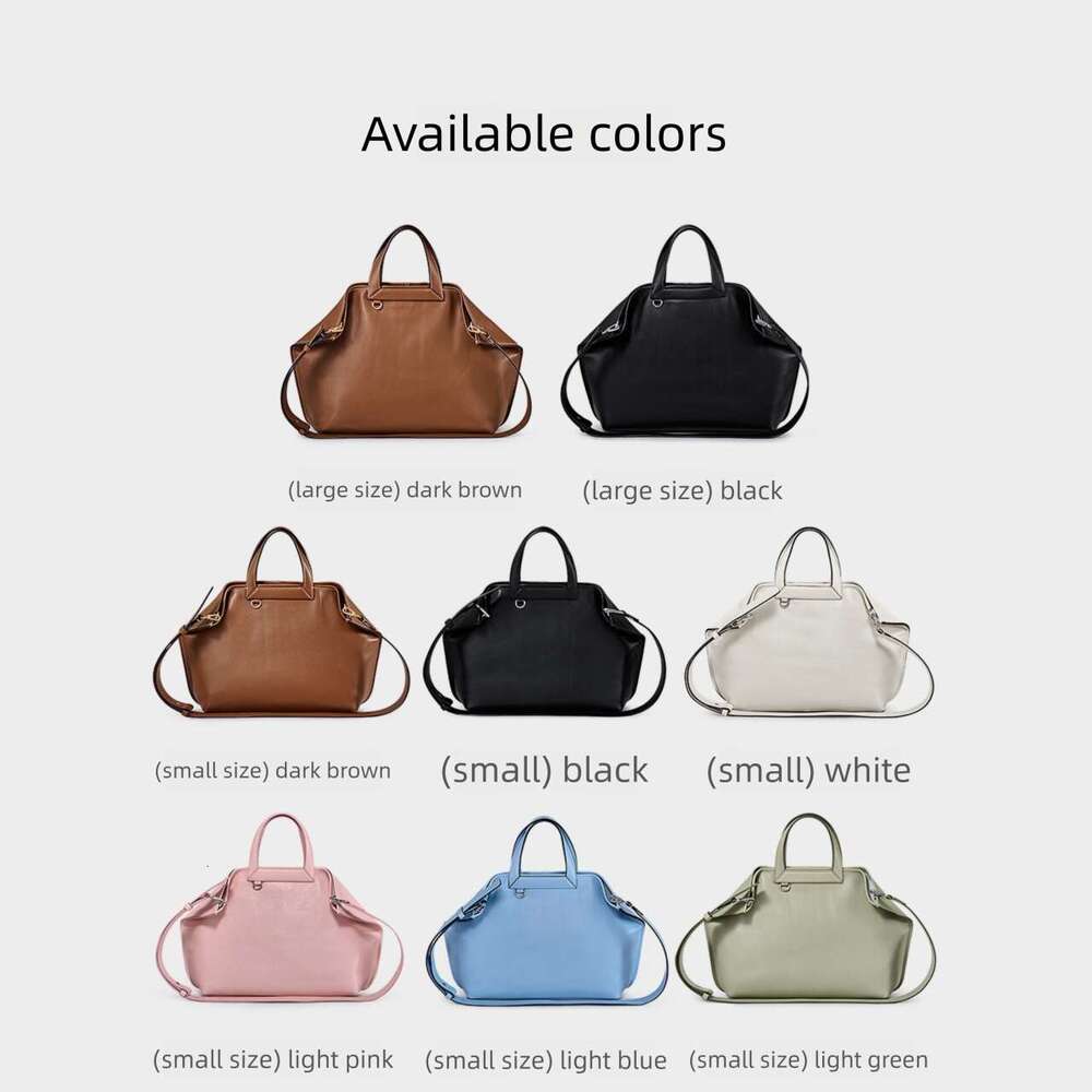 Dong Jie Same Style Disana Women S Leisure Foldable Ear Handbag Shoulder Tote Crossbody Vegetable Tanned Leather Soft Bag High Quality