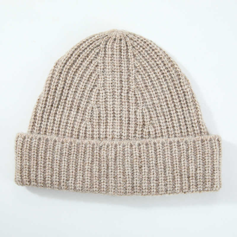 Colors Unisex Winter Hat Large Head Circumference Warm Simple Wool Blend Solid Color Cuffed Knit Hat Cold Hat H251020